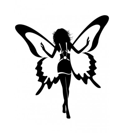 Wandtattoo Butterfly Girl